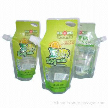 2014 Hot Sale Plastic Liquid Spout Bags for Beverage, Food-grade Material